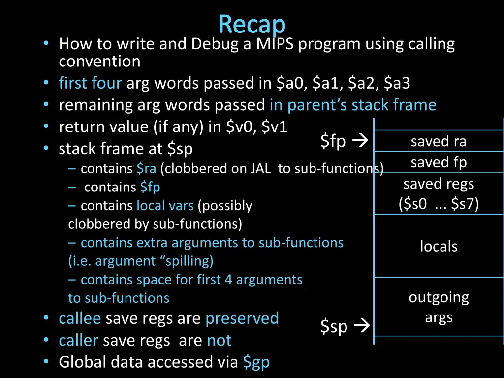 recap