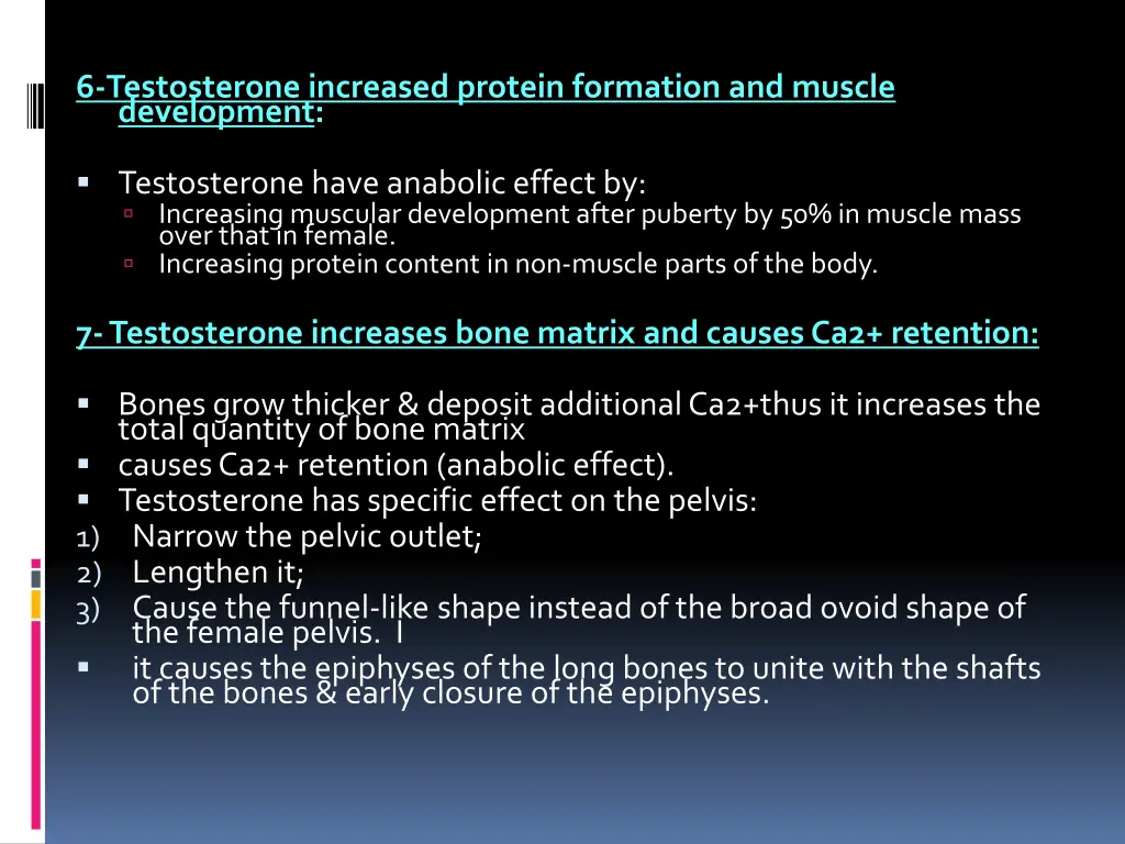 6 testosterone increased protein formation