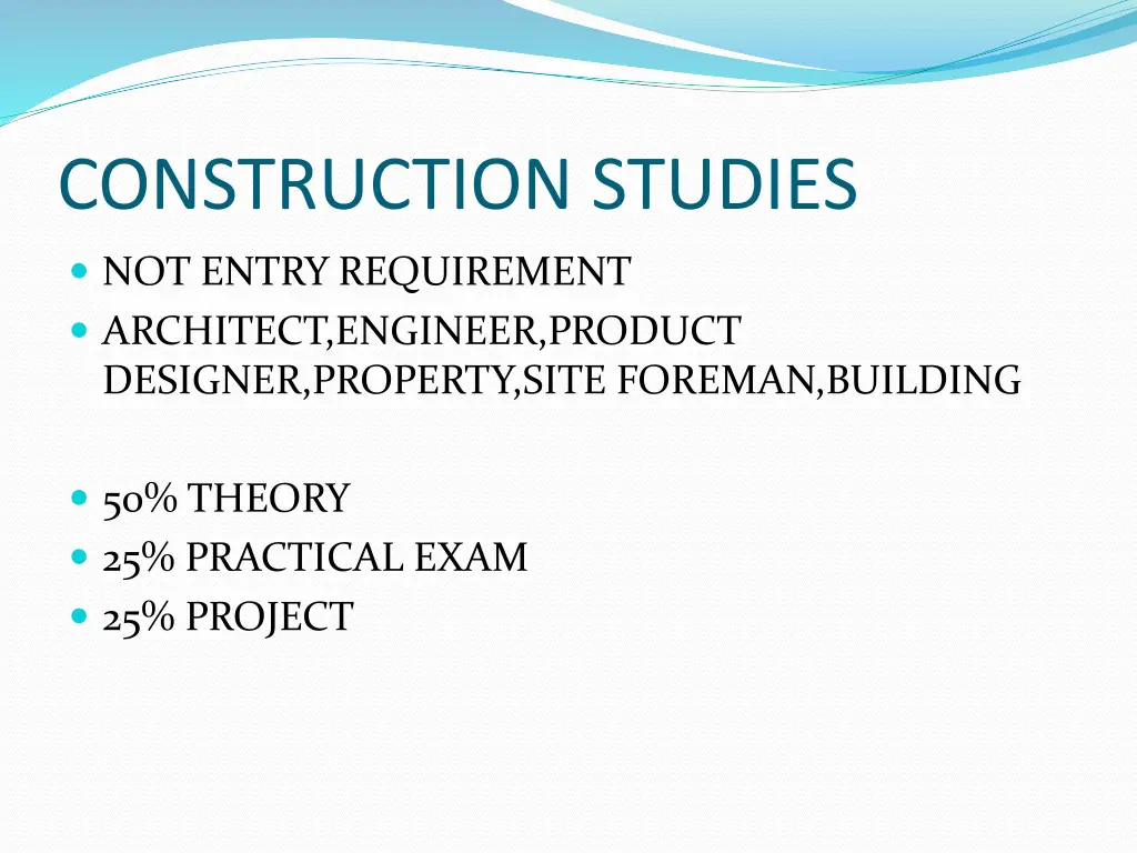 construction studies