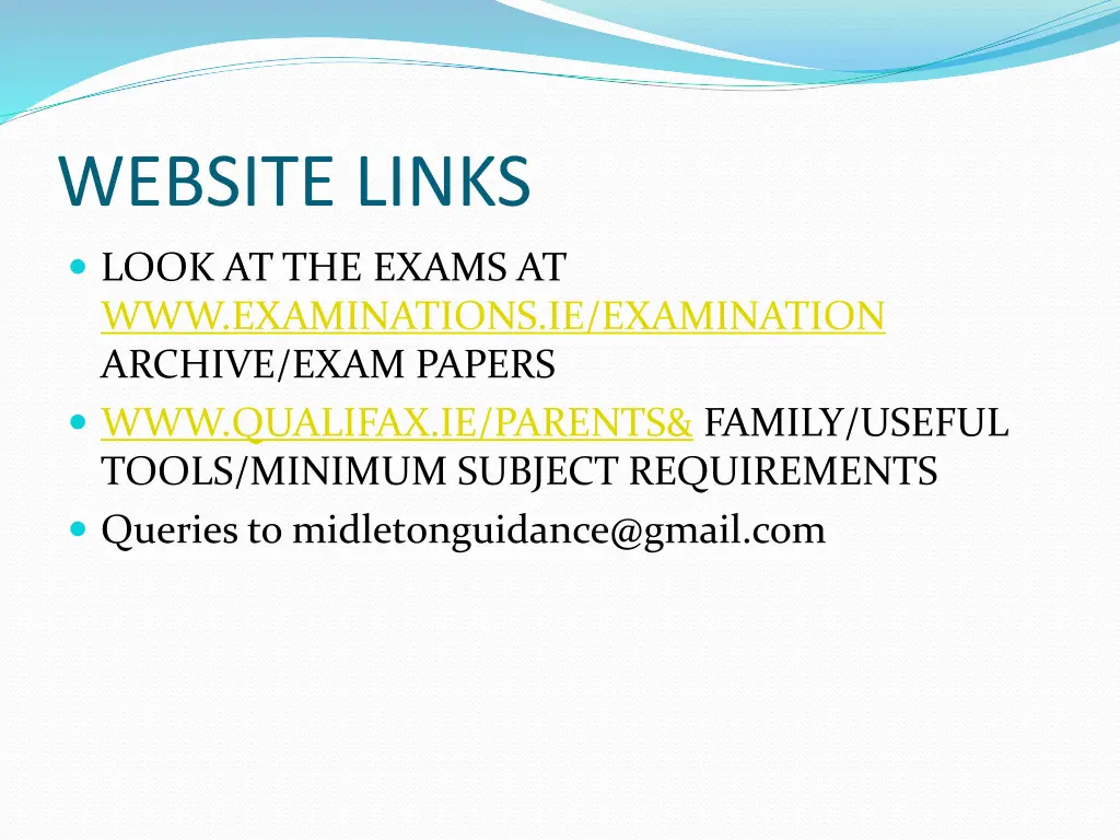 website links