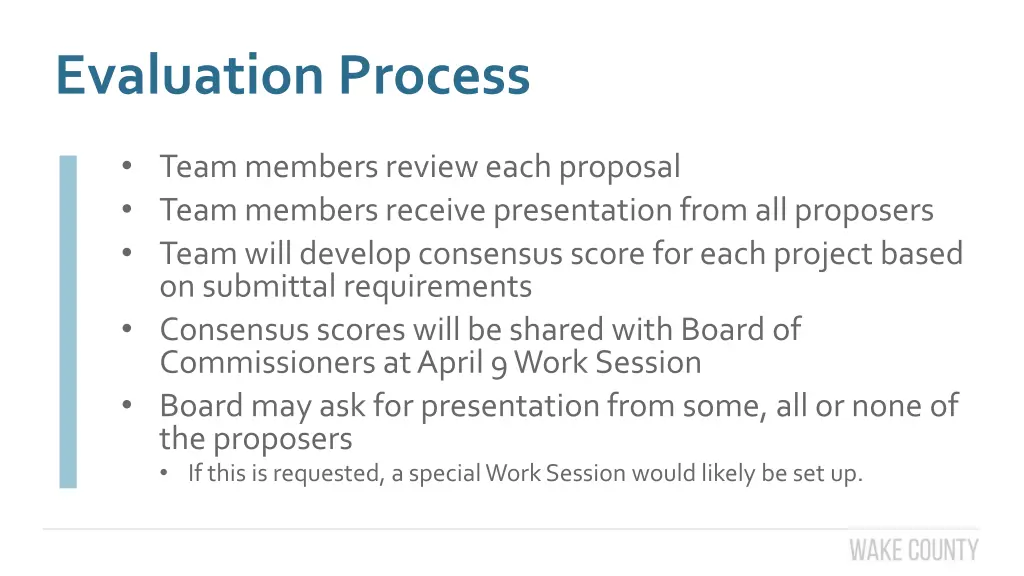 evaluation process