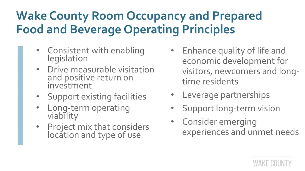wake county room occupancy and prepared food