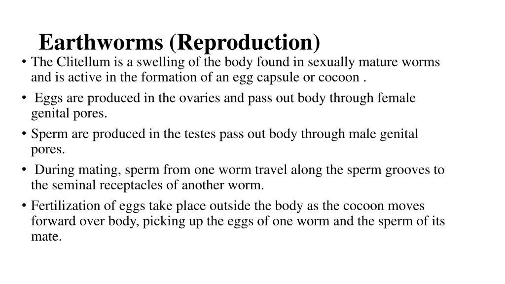 earthworms reproduction the clitellum