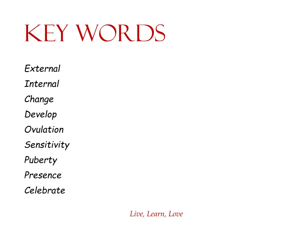 key words