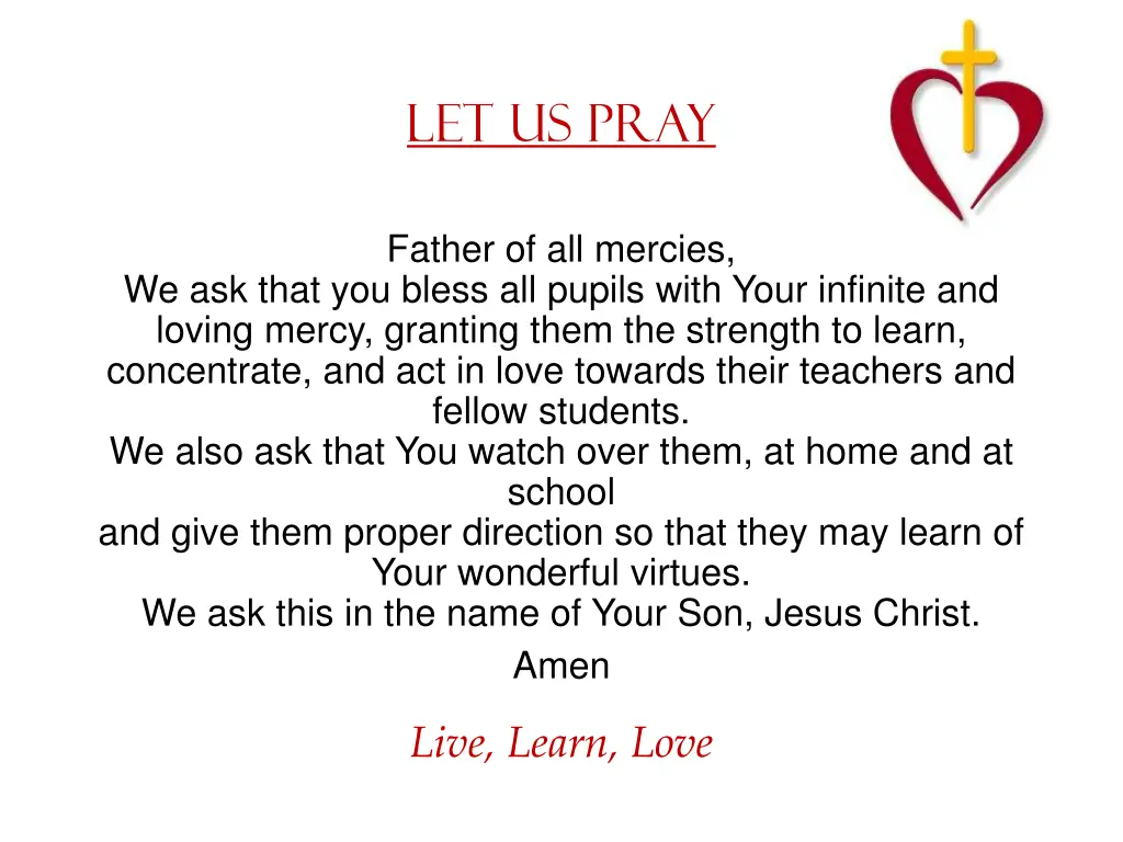 let us pray