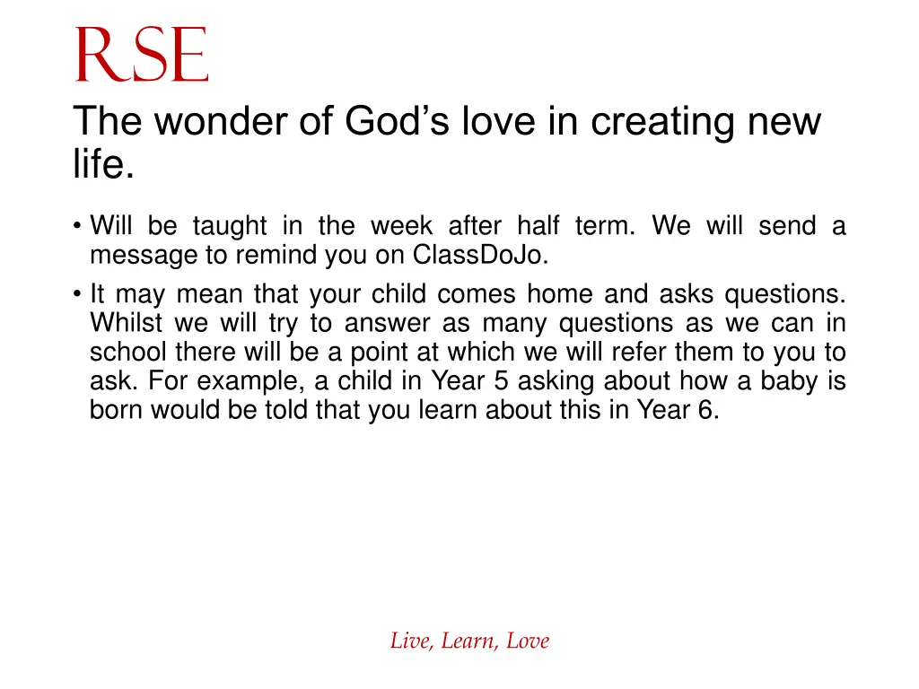 rse the wonder of god s love in creating new life