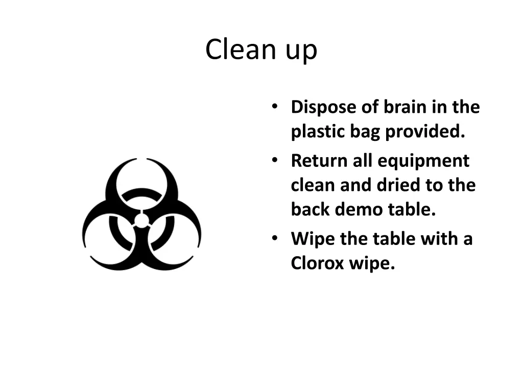 clean up