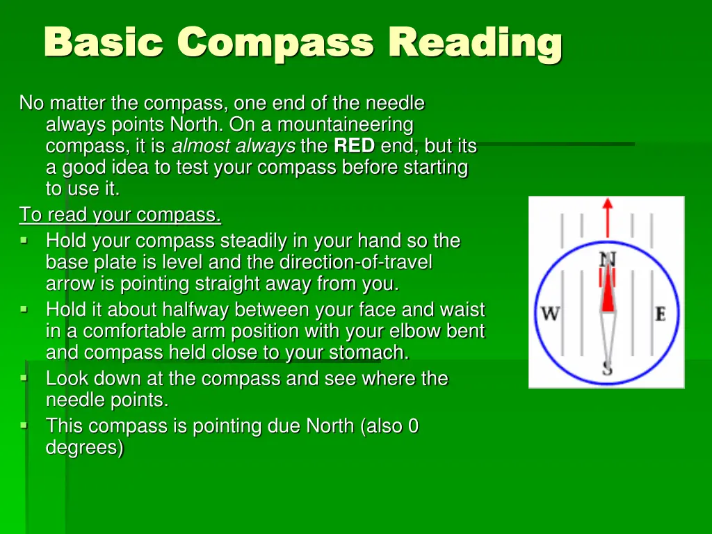 basic compass reading basic compass reading