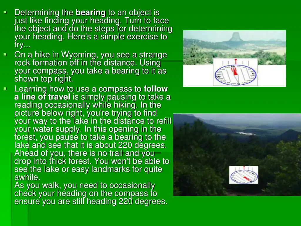 determining the bearing to an object is just like