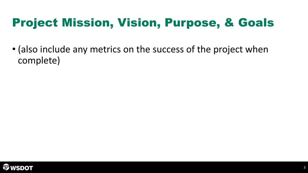 project mission vision purpose goals