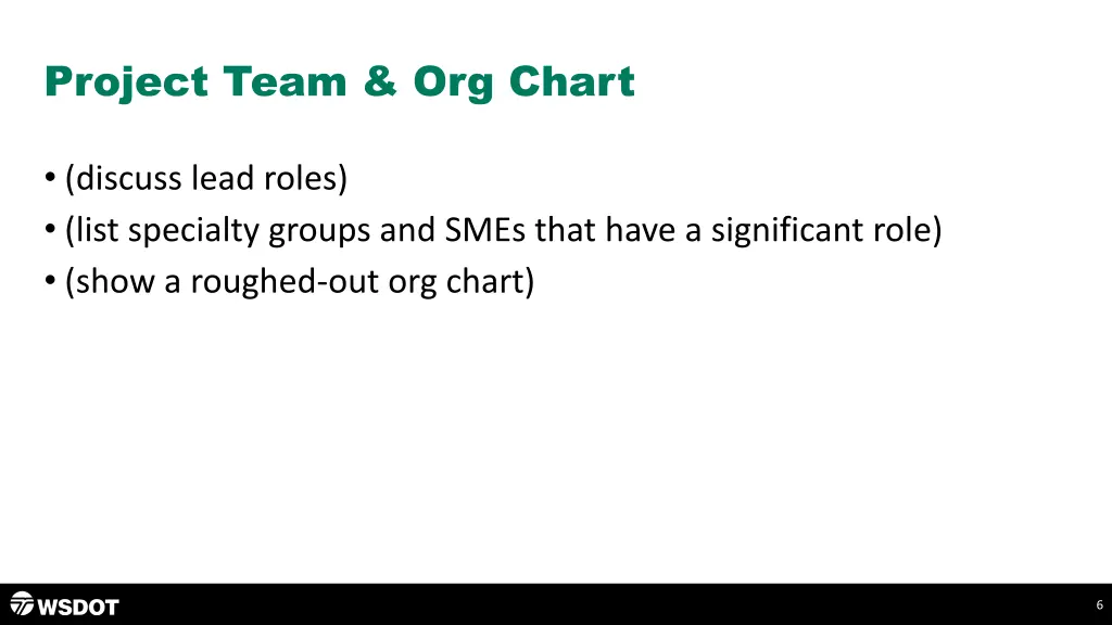project team org chart