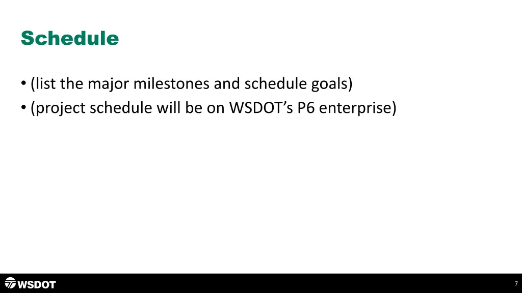 schedule