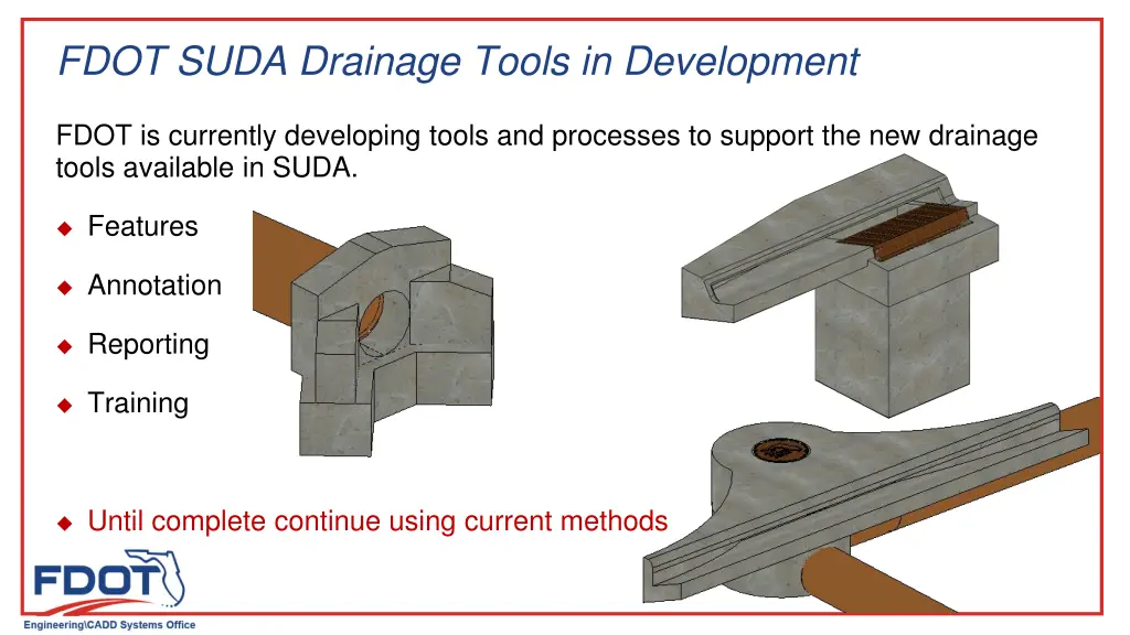 fdot suda drainage tools in development