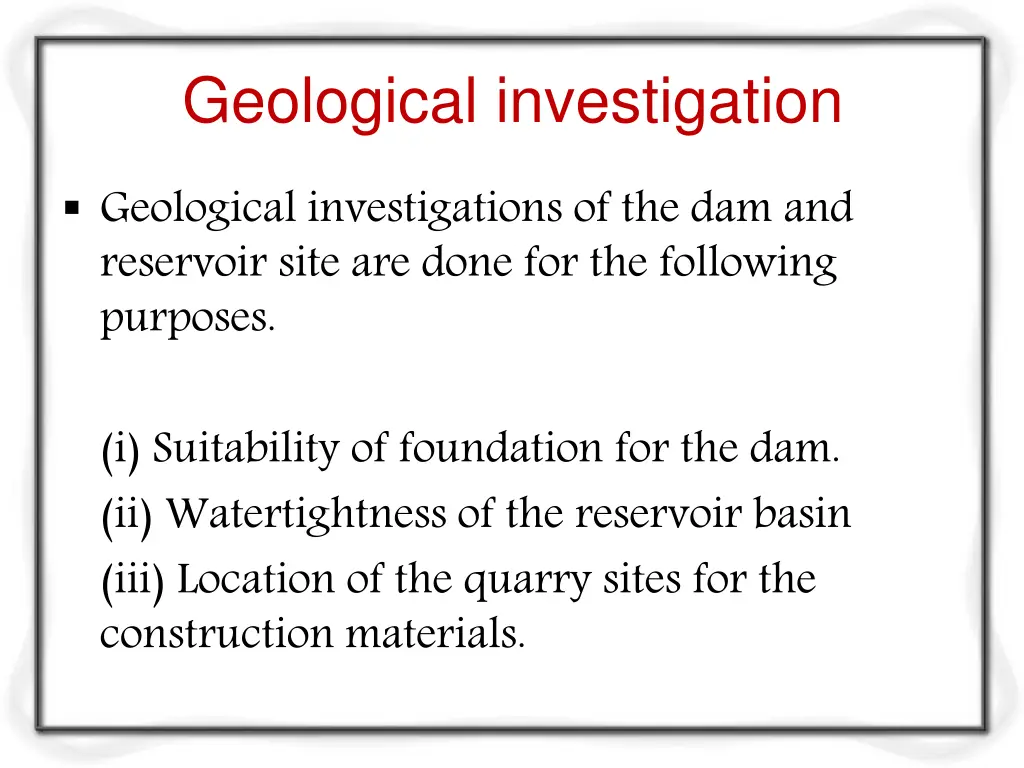 geological investigation