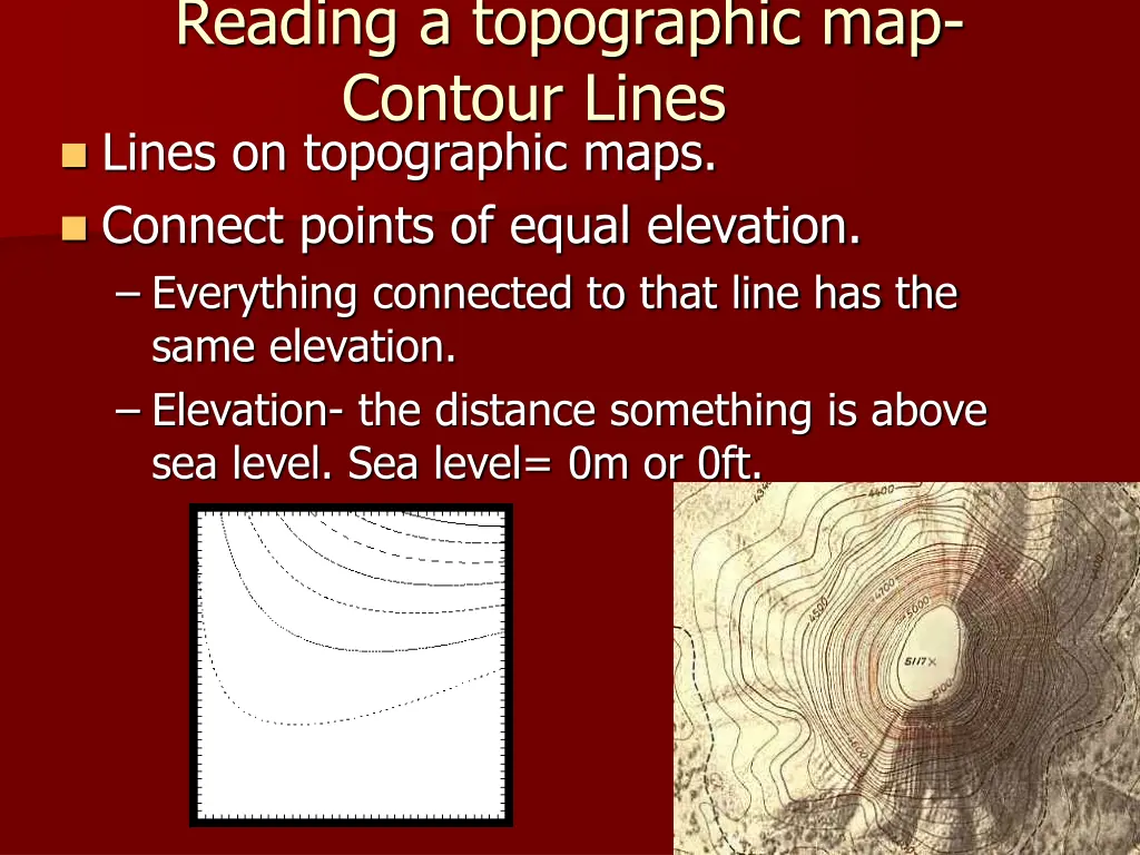 reading a topographic map contour lines lines