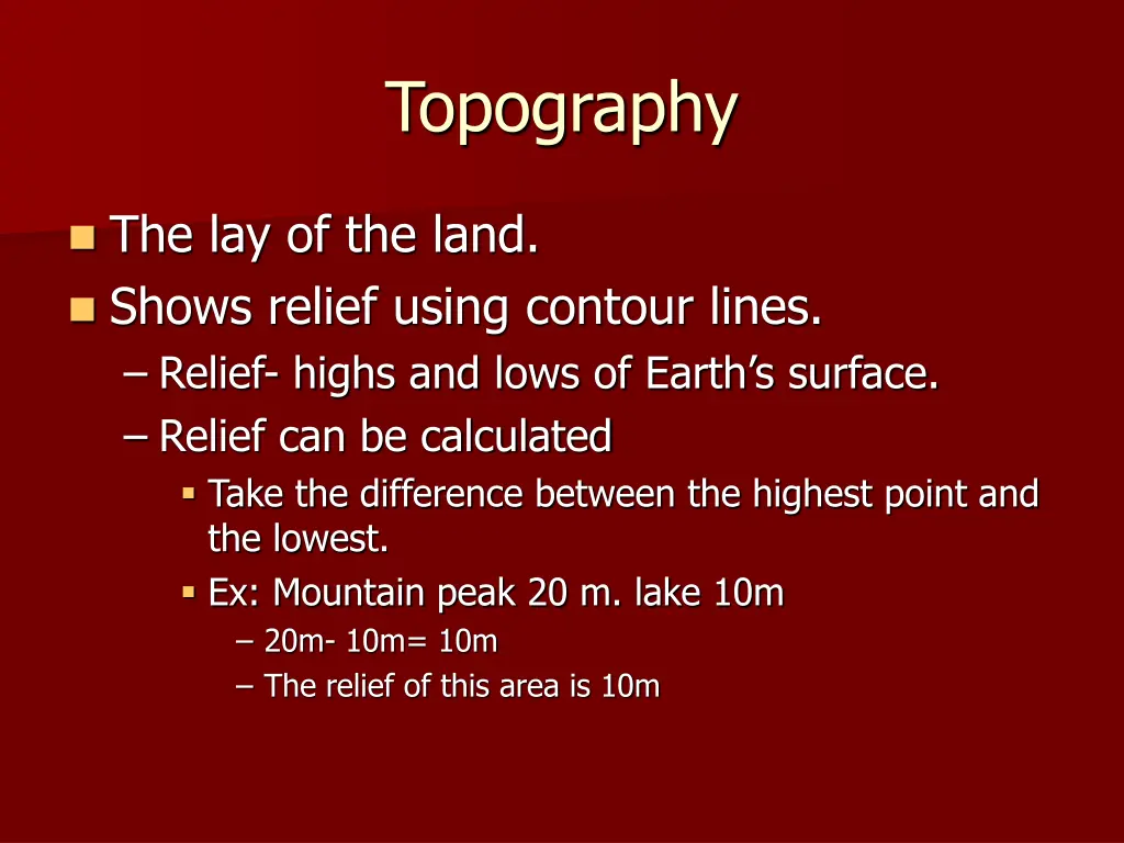 topography