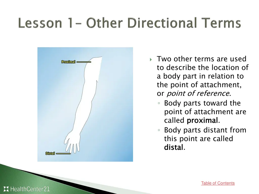 two other terms are used to describe the location
