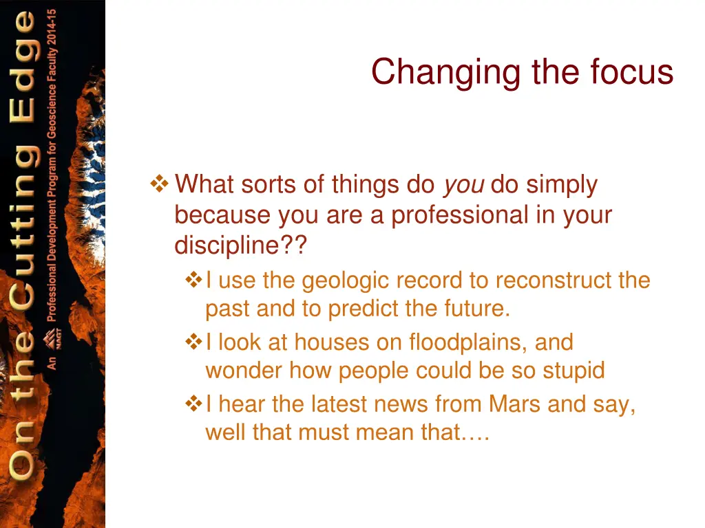 changing the focus