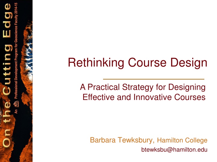 rethinking course design