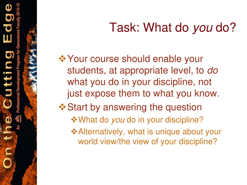 task what do you do