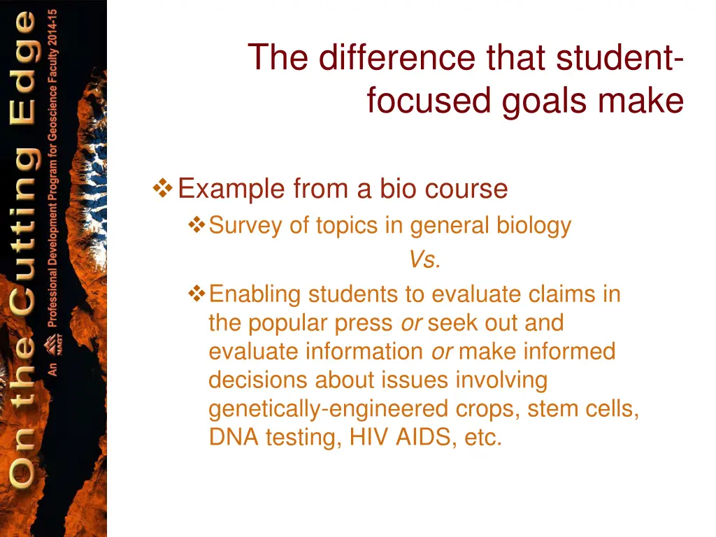 the difference that student focused goals make 1