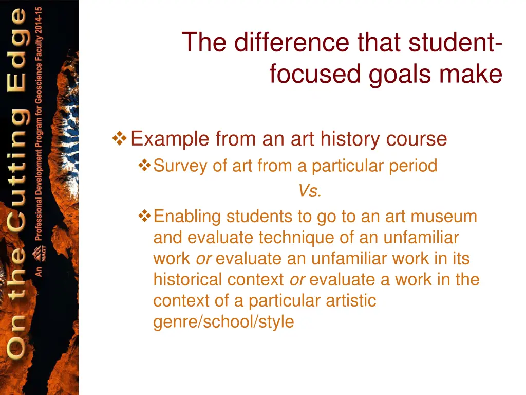 the difference that student focused goals make