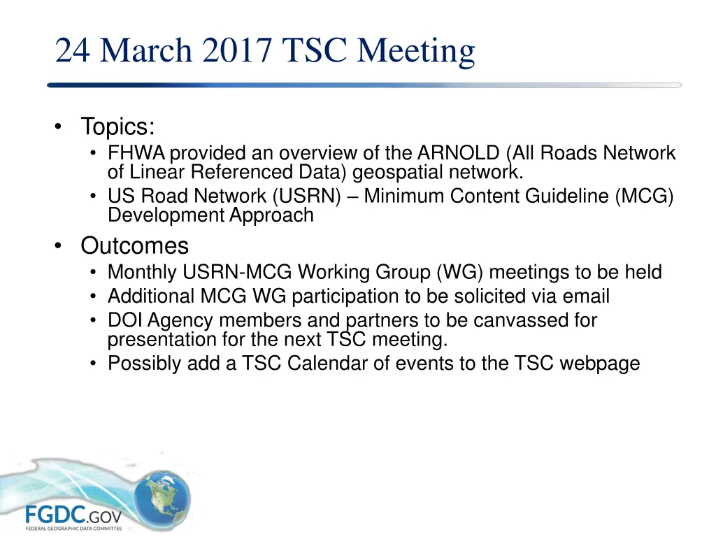 24 march 2017 tsc meeting