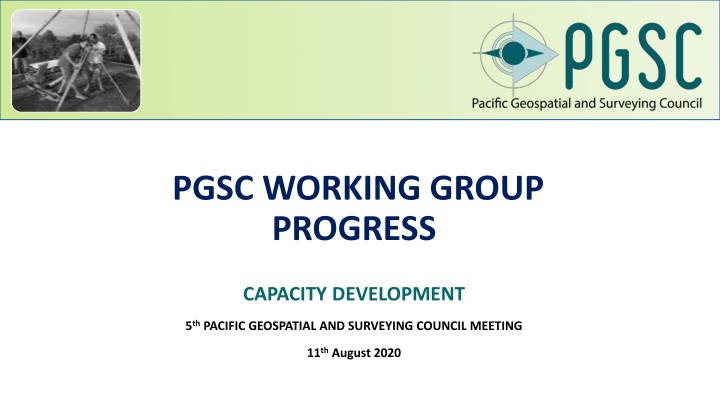 pgsc working group progress