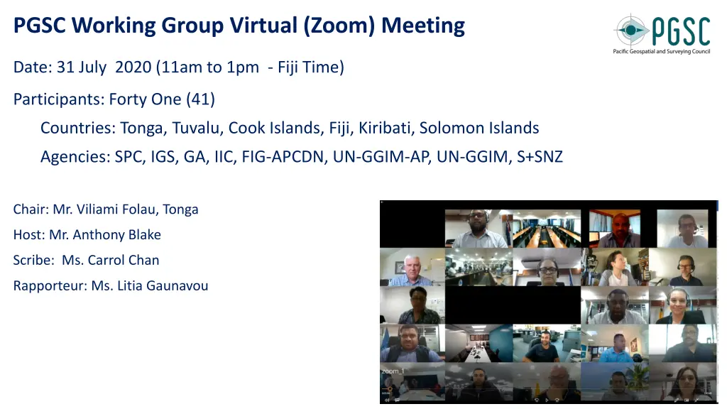 pgsc working group virtual zoom meeting