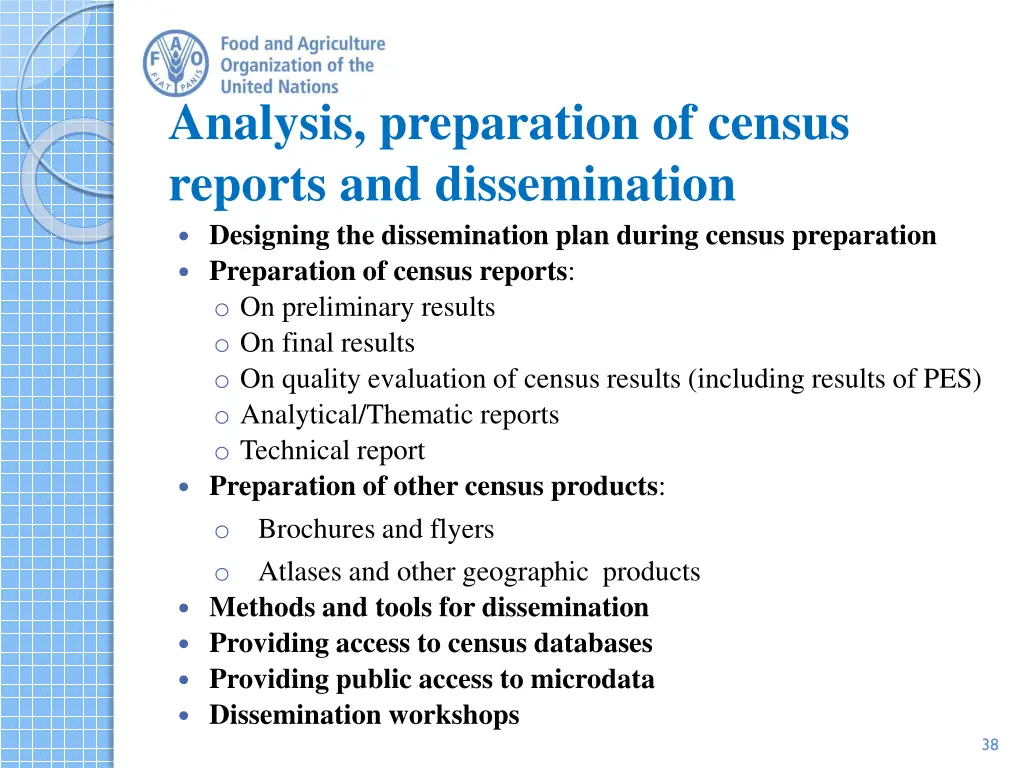 analysis preparation of census reports
