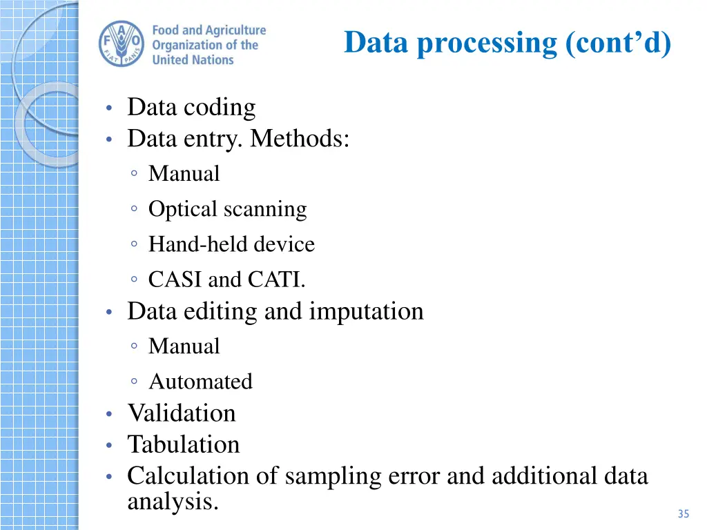 data processing cont d
