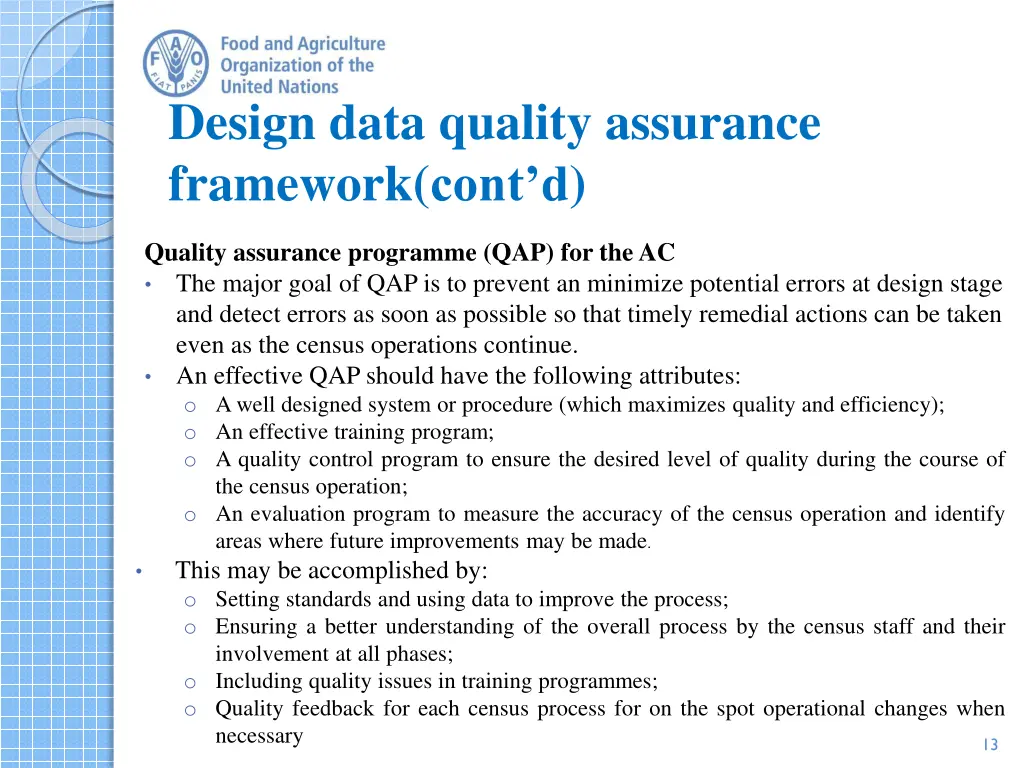 design data quality assurance framework cont d