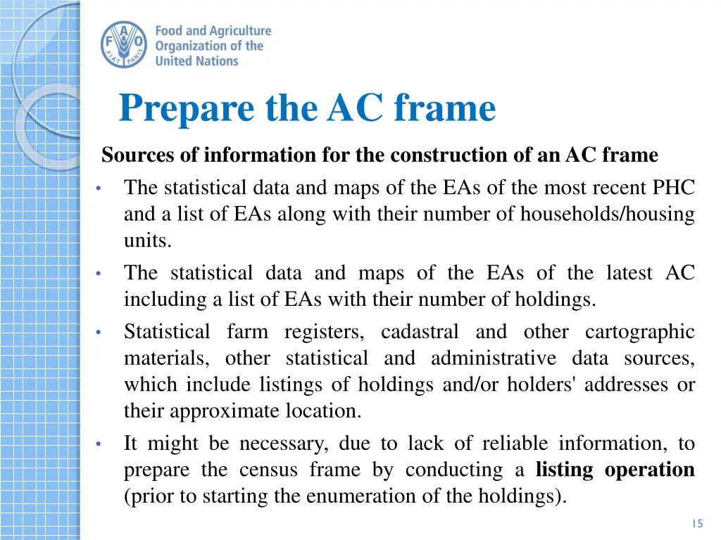 prepare the ac frame