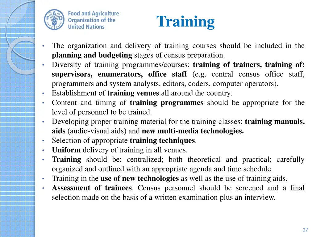 training
