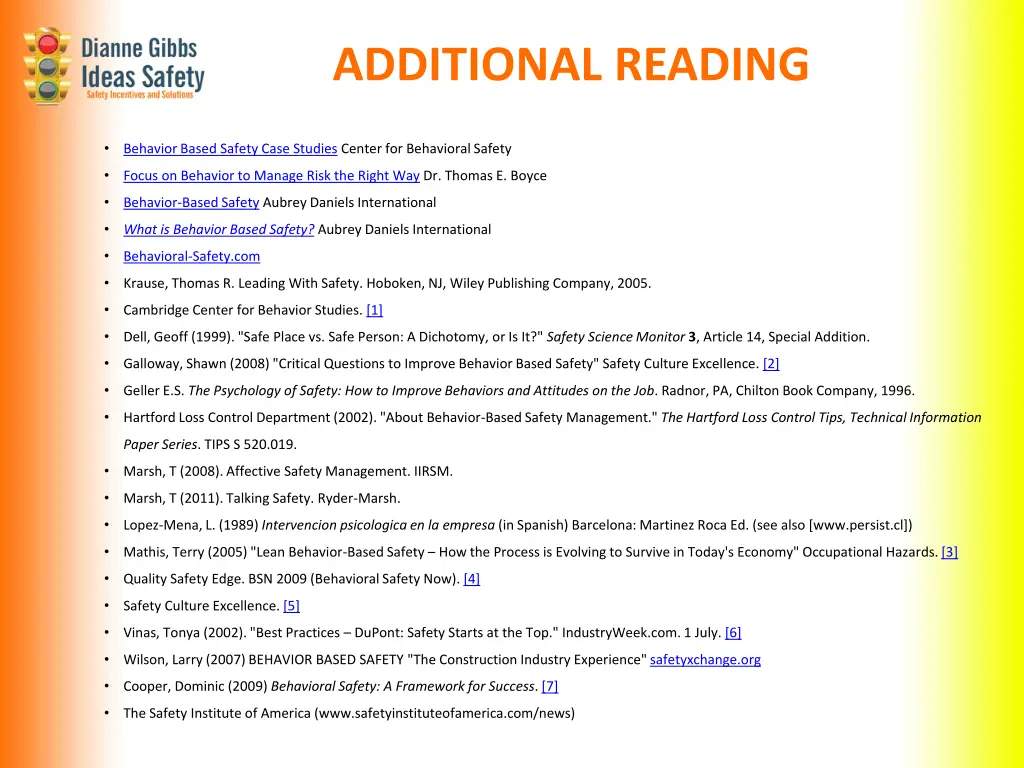 additional reading