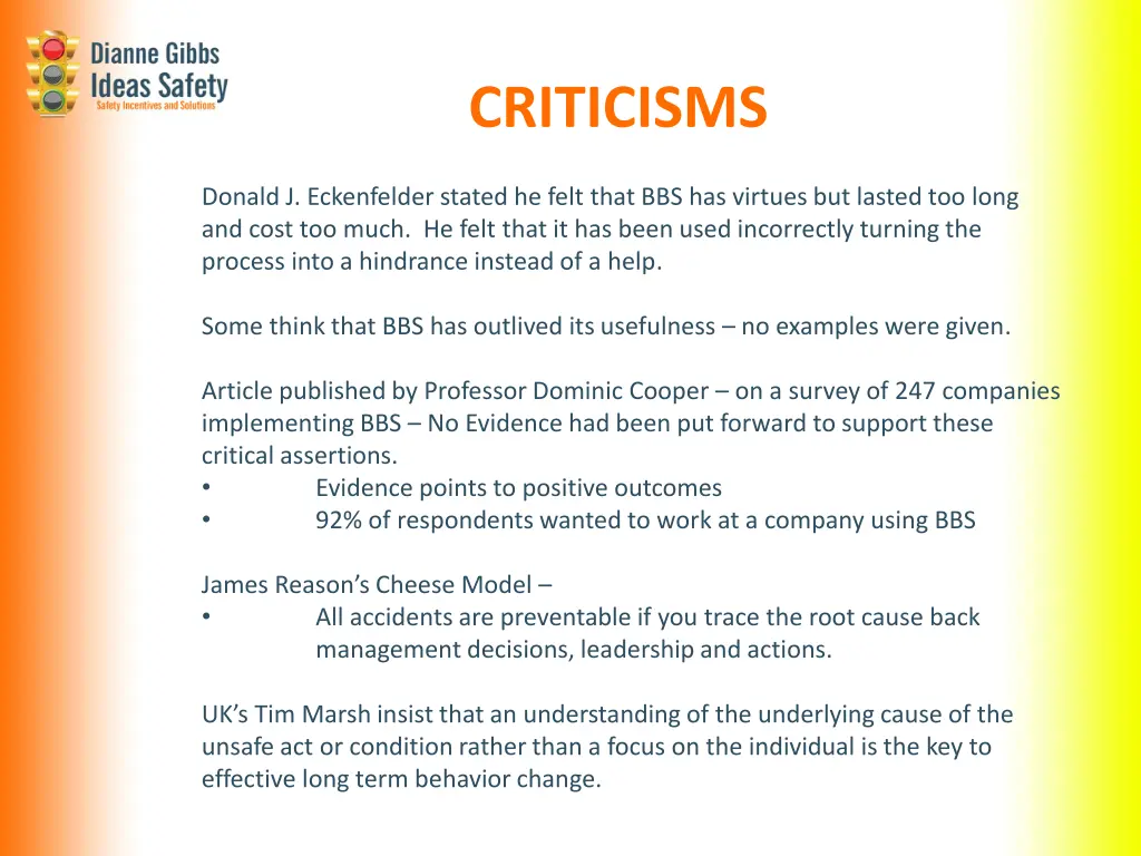 criticisms