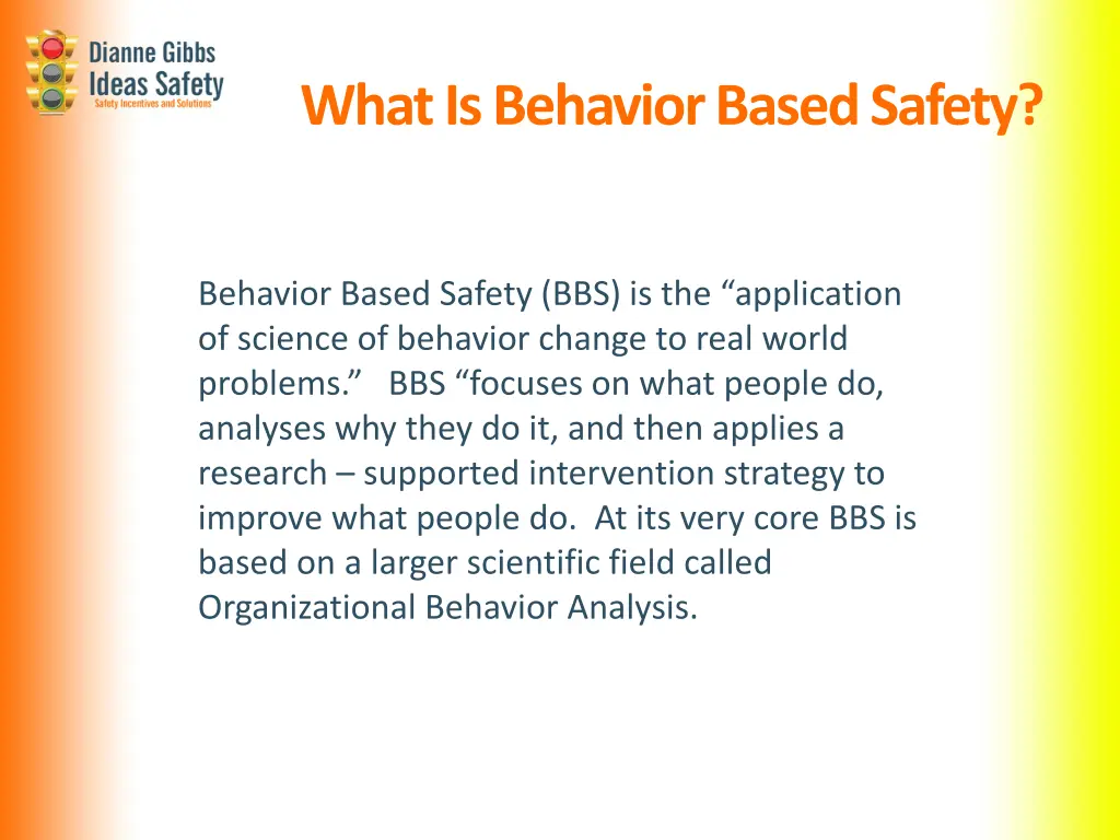 what is behavior based safety