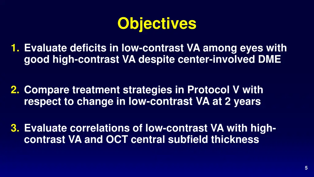 objectives