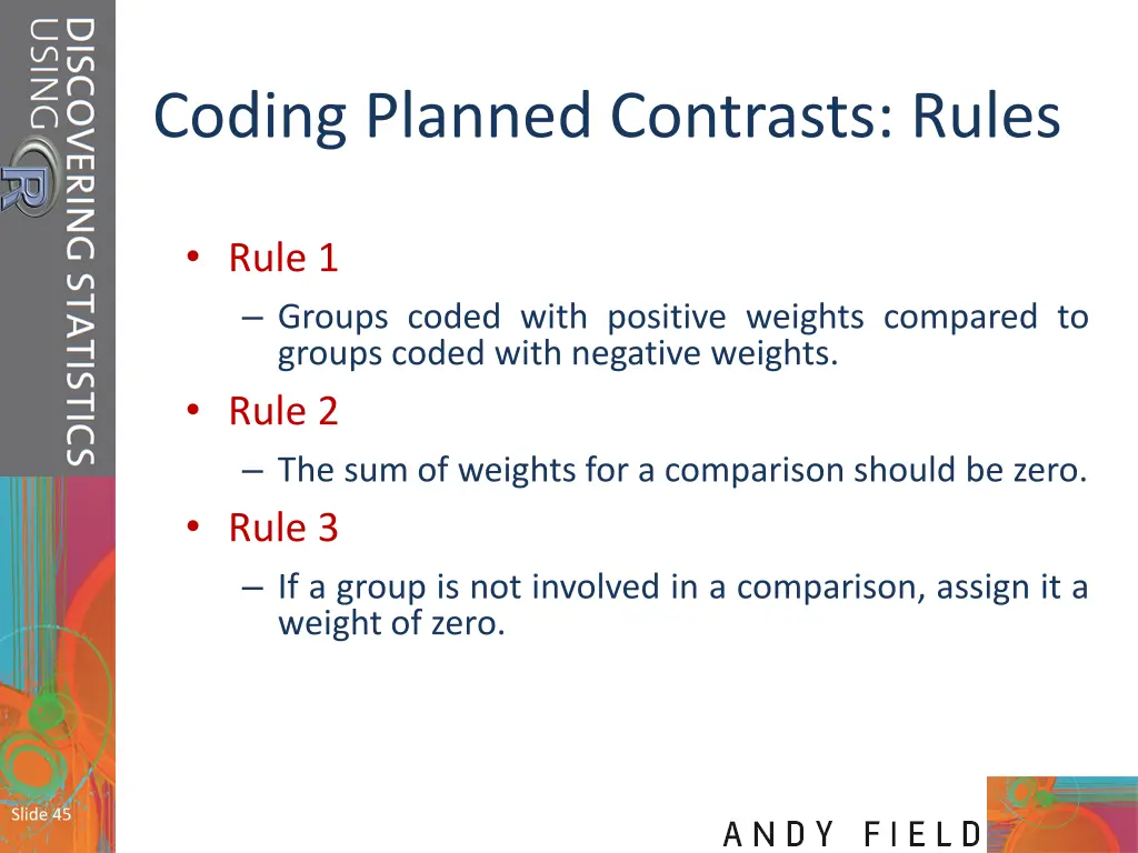 coding planned contrasts rules