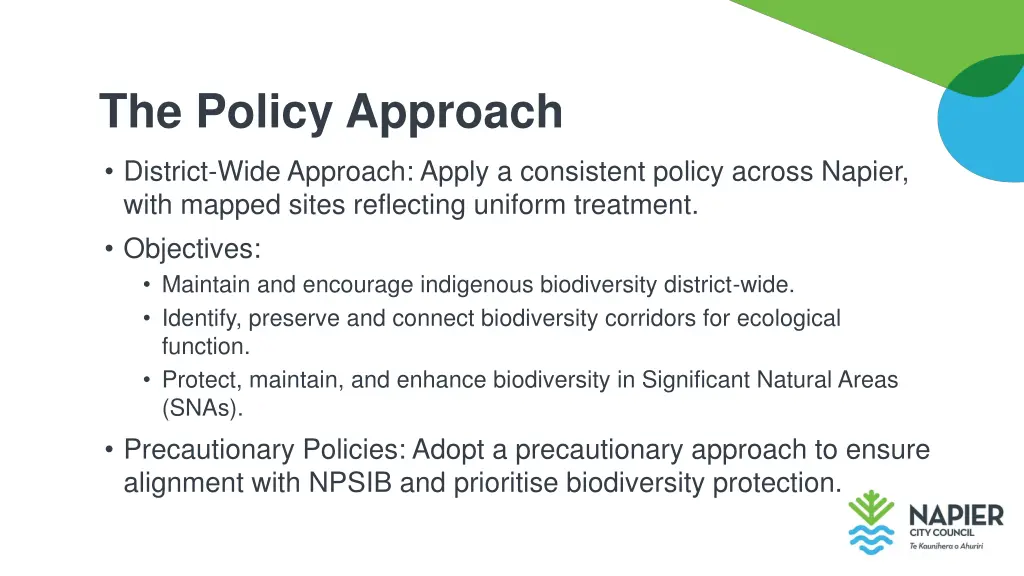 the policy approach