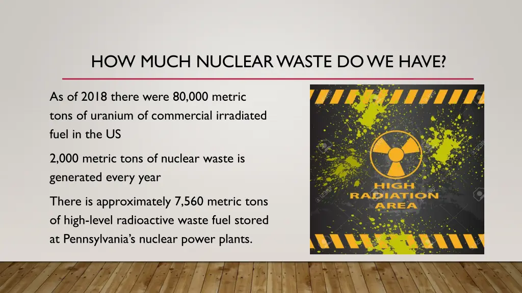how much nuclear waste do we have