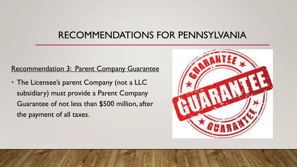 recommendations for pennsylvania 2