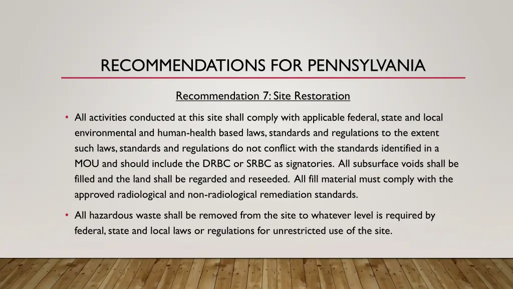 recommendations for pennsylvania 6