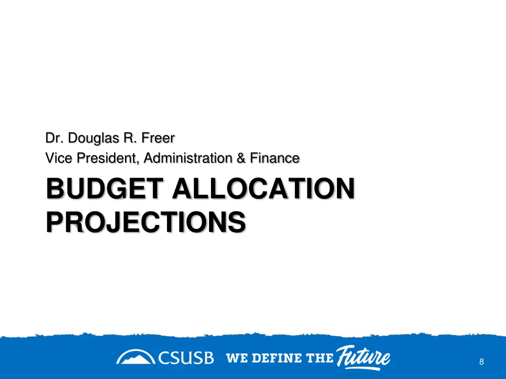 dr douglas r freer vice president administration