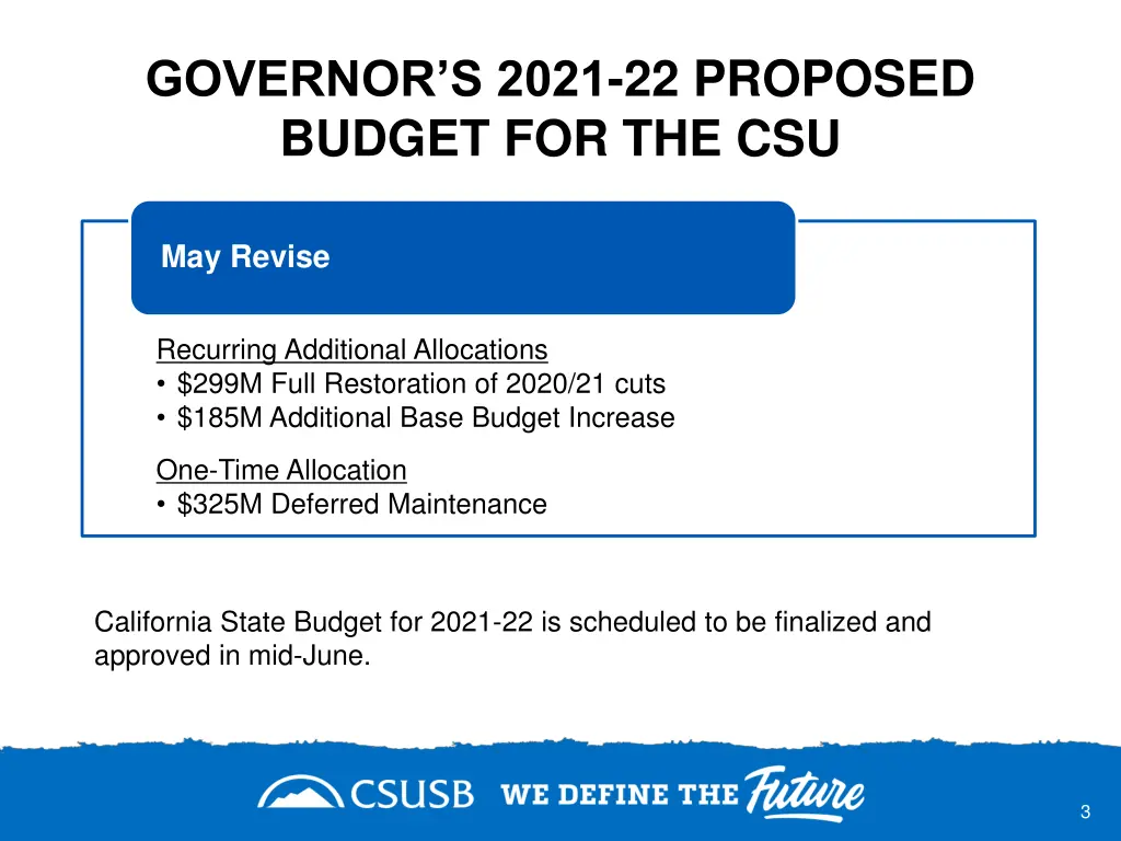 governor s 2021 22 proposed budget for the csu