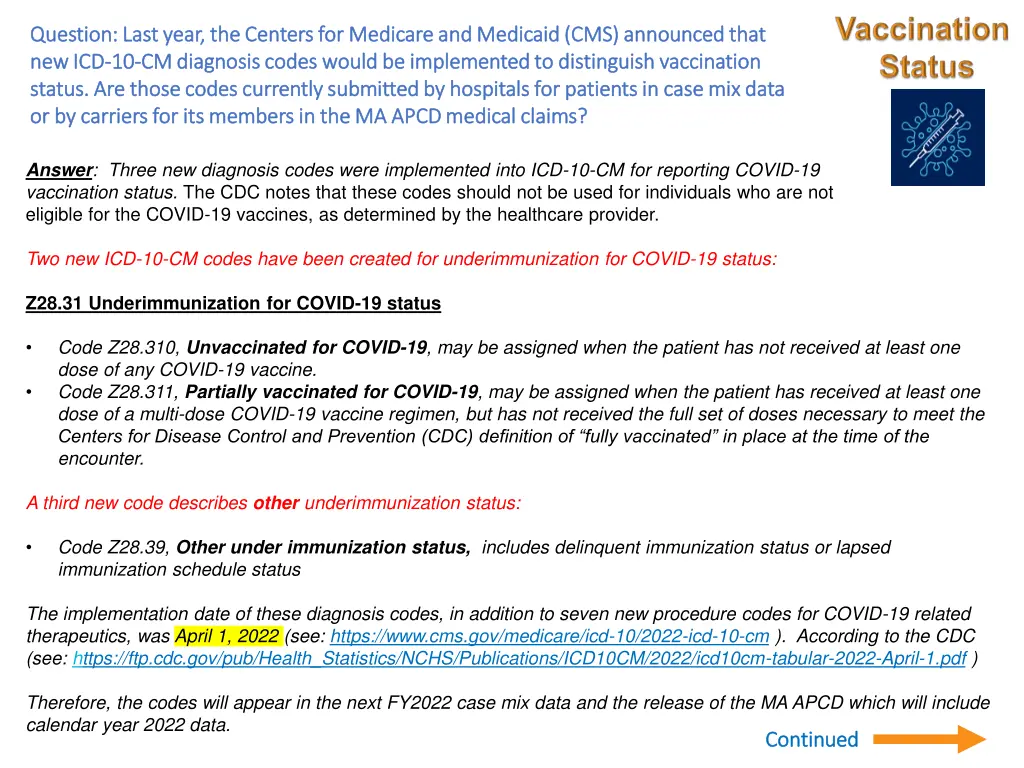 question last year the centers for medicare