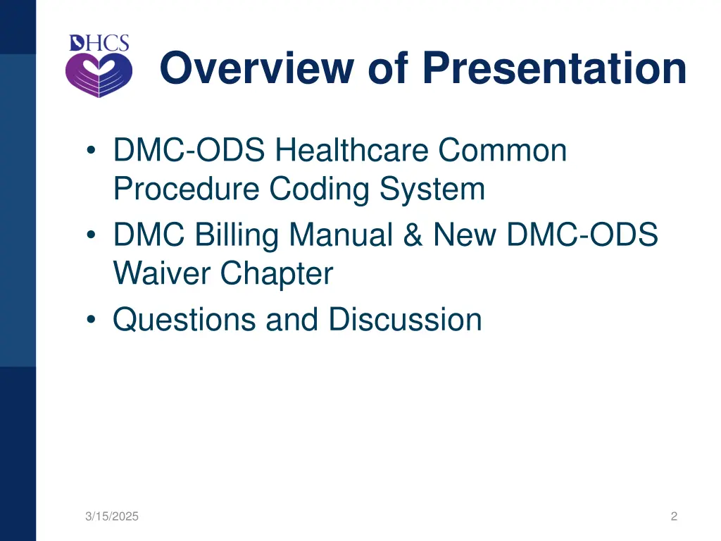 overview of presentation