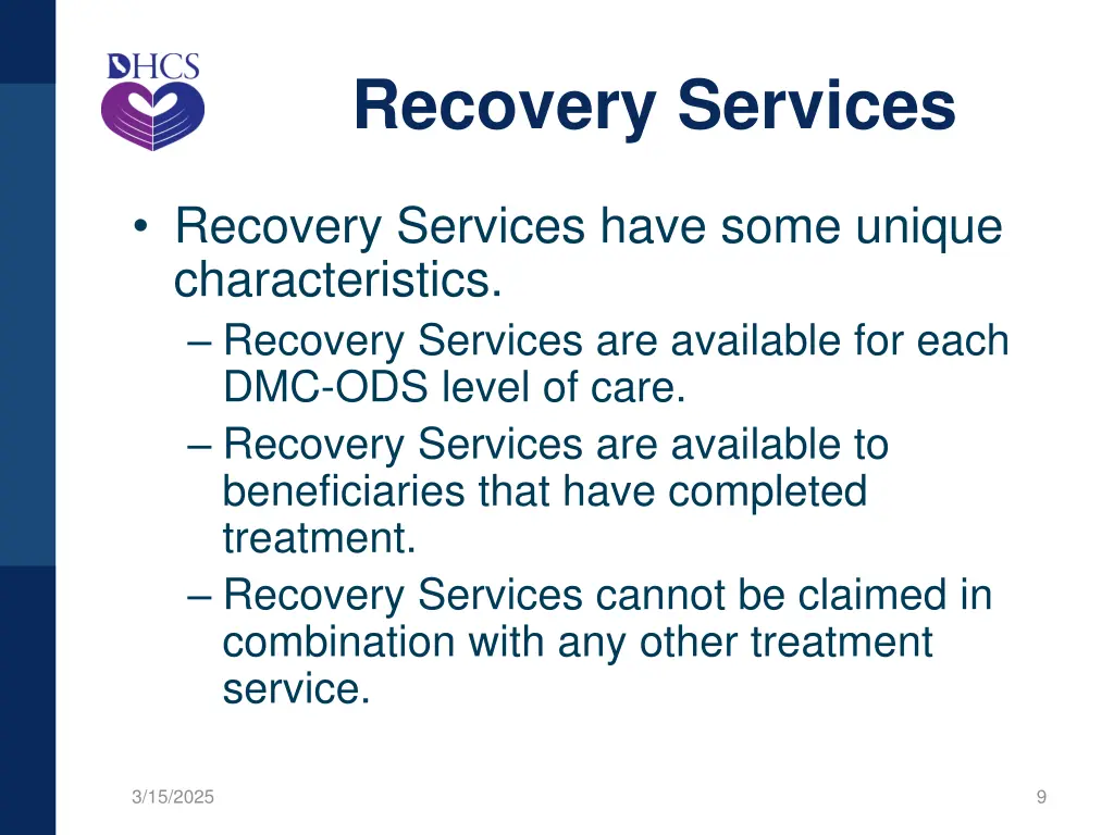 recovery services