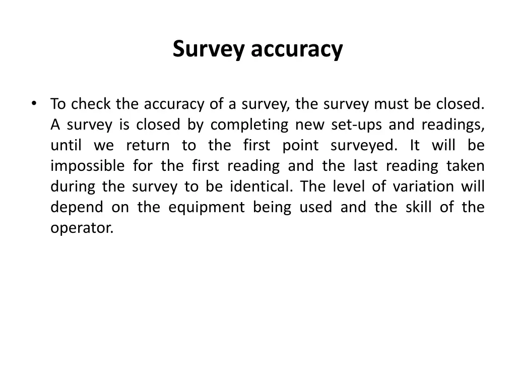 survey accuracy