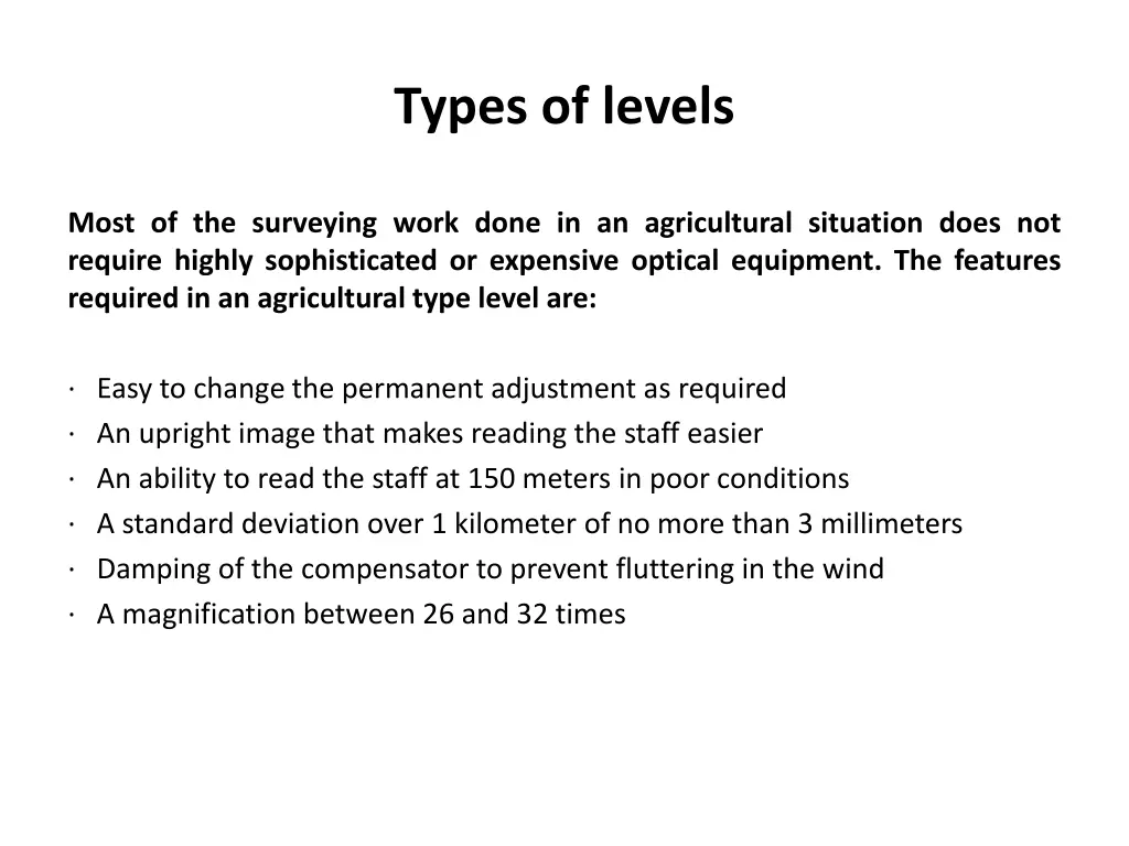 types of levels 3